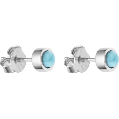 Jan Kos jewellery stříbrné náušnice s larimarem MHT-2049/S00