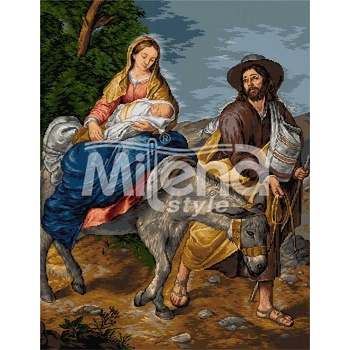 Milena Style Бягство в Египет - гоблен със схема конци Ariadna 1: 1