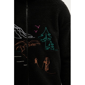 Picture Поларен суичър Picture Hafdals Embro мъжки в черно с апликация MSW0493 (MSW0493)