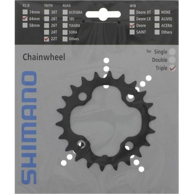 SHIMANO Prevodník 22z. FC-M590 Deore čierny 104mm