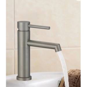 Inter Ceramic Едноръкохватков смесител за умивалник Inter Ceramic SS, матово сиво - Gun Gray (1007001G)