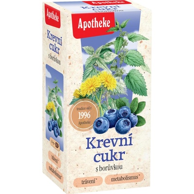 Apotheke L Na krevní cukr s borůvkou dříve diabetický 20 x 1,5 g