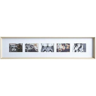 Kolážový fotorámeček na 5 fotografií Axcel 10x15 béžový na zeď MDF sklo