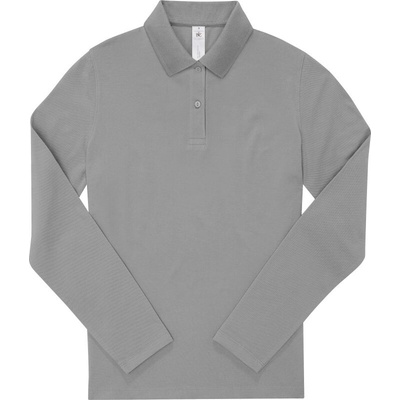 B&C Polokošile B&C My Polo 210 LSL women dlouhý rukáv dámská COT-01W46462000 Šedá sport