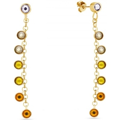 Spark oranžové se Swarovski Elements Milipedo KCGROLO2038TG Tangerine