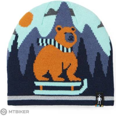 Smartwool Kids' Reversible Art Beanie Everyday čepice pacific blue