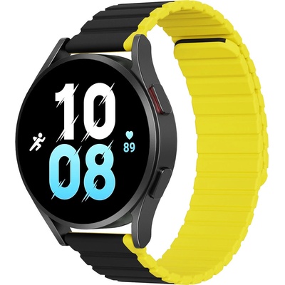 Dux Ducis Универсална магнитна каишка Dux Ducis Strap за Samsung Galaxy Watch 3 45mm / S3 / Huawei Watch Ultimate / GT3 SE 46mm, (22mm LD Version), черно-жълта (KXG0064605)