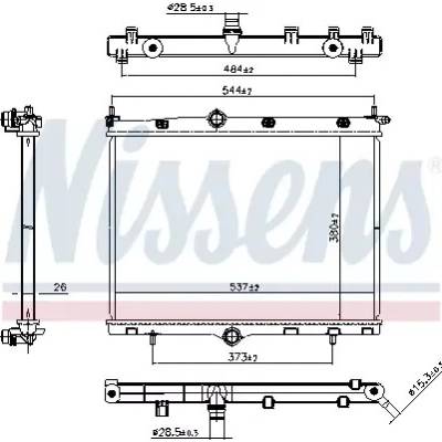 NISSENS Chladič vody NIS 607246