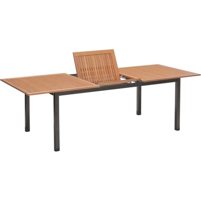 OBI Rozkladací záhradný stôl Bonlee hliník/eukalyp.drevo 74,5 x 99 x 179/239,1cm