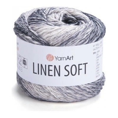 Příze Yarn Art Linen Soft černobílá