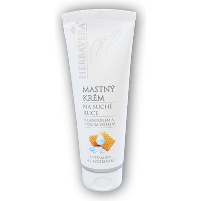 Herbavera Mastný krém na ruce s včelím voskem a lanolinem 120 ml