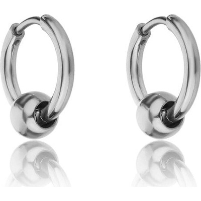 Marc Malone Oceľové kruhové náušnice Everly Silver Earrings MCE23023S