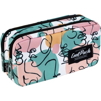 COOLPACK Правоъгълен ученически несесер Cool Pack Primo - Art Deco, с 2 ципа (F105576)