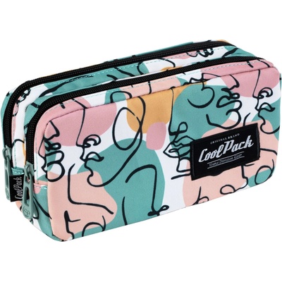 COOLPACK Правоъгълен ученически несесер Cool Pack Primo - Art Deco, с 2 ципа (F105576)