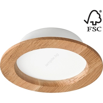 LAMKUR Led Лампа за окачен таван woody spot led/12, 5w/230v 3000k дъб ø 16 см (la51802)