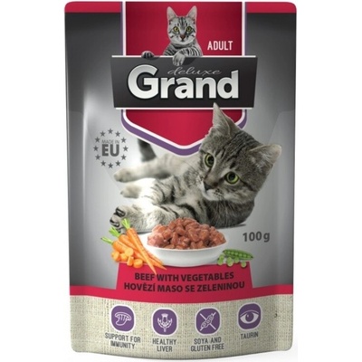 Grand deluxe mačka 100% hovädzie sa zel.100 g