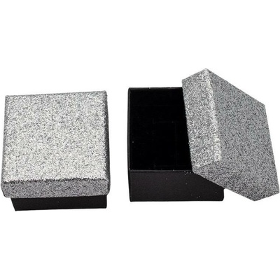 Mareb dárková krabička na šperky 5 x 5 cm stříbrná