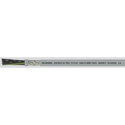 Helu F-CY-OZ 16344-1000 riadiaci kábel 2 x 0.75 mm² 1000m sivá