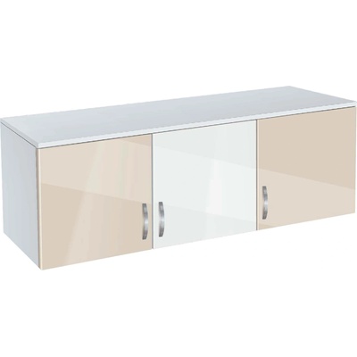 Bogdan Furniture G Надстройка за трикрилен гардероб Мебели Богдан модел bm-ava 3, крем гланц с бяло