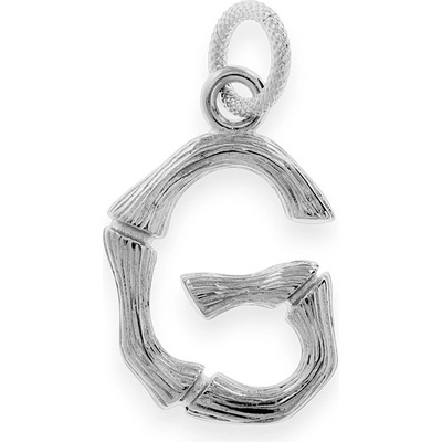 MPM Ocelový unisex nerezový přívěsek "G" 70213 stříbrné barvy