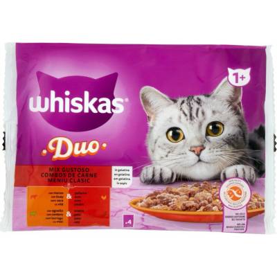 Whiskas mäsové kúsky v želatíne 4 ks 85 g
