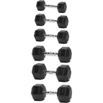 AB-FIT Дъмбели професионални HEX Pro с фиксирана тежест (QJ-DB001)