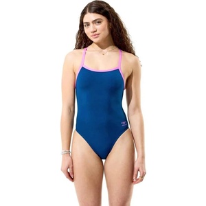 Speedo solid turnback denim teal s - uk32