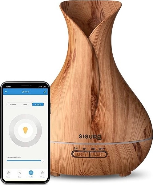 Siguro AD-R60 Faun WiFi Light Wood aroma difuzér 400 ml