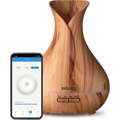 Siguro AD-R60 Faun WiFi Light Wood aroma difuzér 400 ml