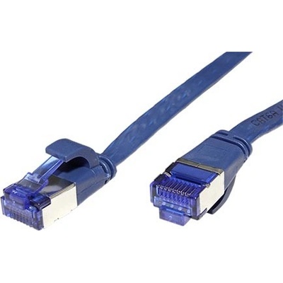 Value 21.99.2155 U/FTP patch, kat. 6a, plochý, 5m, modrý