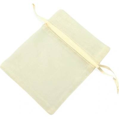 Dárkový pytlík 9x11 cm organza 36 vanilková, 10 ks