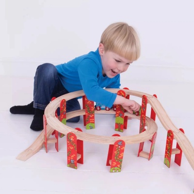 Bigjigs Rail Víceúrovňový set kolejí – Zboží Dáma