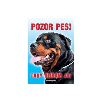 Grel nálepka pozor pes rottweiler