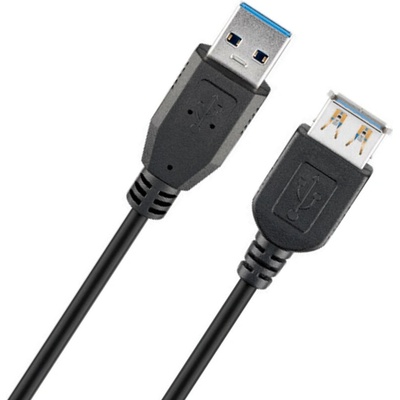 Goobay 95726 USB 3.0 USB A zásuvka, USB A vidlice, 5m, černý