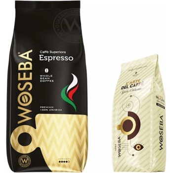 WOSEBA Espresso кафе на зърна 1 кг + подарък Gusto Delicato мляно кафе