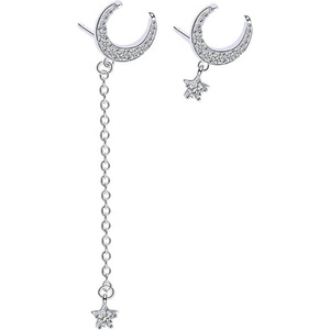 Silenti Jewelry Сребърни обеци "Луна