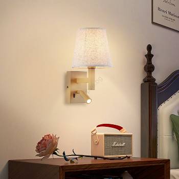 Brilagi - LED Аплик DEYA 1xE14/40W/230V + LED/3W лен/златист (BG1950)