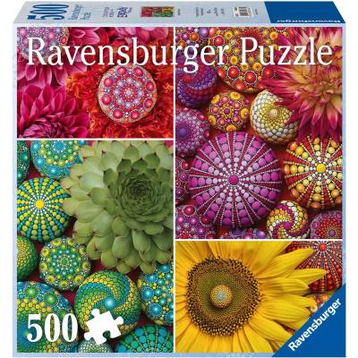 Ravensburger - Puzzle Mandala Blooms - 500 piese