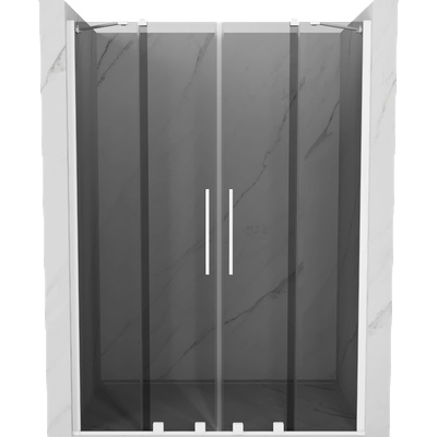 Mexen Velar Duo плъзгащи се душ врати 160 cm, графит, бели - 871-160-000-42-20 (871-160-000-42-20)