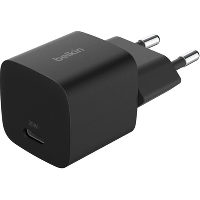 Belkin BOOSTCHARGE мрежово зарядно устройство с Type-C конектор, 25 W, PD бързо зареждане 3.1, ЧЕРНО WCA012KQBK (WCA012KQBK)