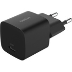 Belkin BOOSTCHARGE мрежово зарядно устройство с Type-C конектор, 25 W, PD бързо зареждане 3.1, ЧЕРНО WCA012KQBK (WCA012KQBK)