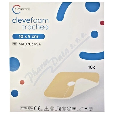 Clevecare Clevefoam Tracheo pěn.krytí 10 x 9 cm 10 ks