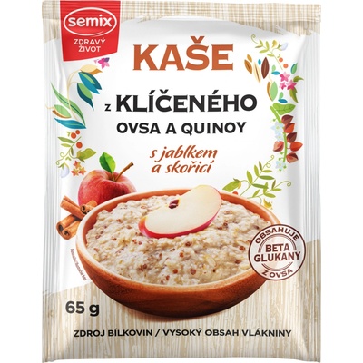 Semix Kaše z klíčeného ovsa a quinoy S jablkem a skořicí bez lepku 65 g