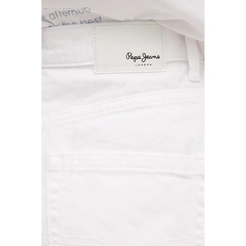 Pepe Jeans Дънков къс панталон Pepe Jeans A-LINE SHORT UHW RACHEL в бяло с изчистен дизайн с висока талия PL801112TC0 (PL801112TC0)