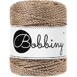 Bobbiny 3PLY Macramé Rope 3 mm 50 m Metallic Champagne юта (TS-E054)