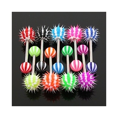 Šperky4U piercing do jazyka silikonový střapec PJ01196-PW