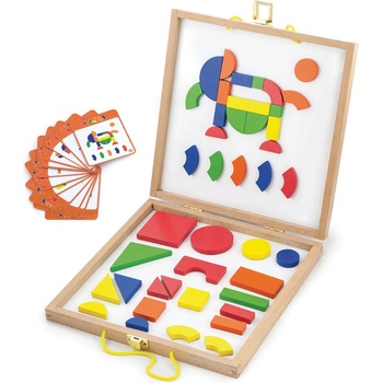 Image 1 of Viga Toys Дървена магнитна мозайка, Viga (59687)