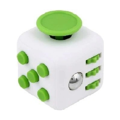 FIDGET CUBE 3,5 x 3,5 cm Bílá zelená