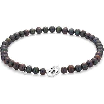 Image 1 of Swan Колие със сладководни черни перли 11-12mm R1062ANB Swan