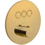 PAFFONI Compact Box - Термостатичен смесител за вграждане, за 3 уреда, златист CPT019HG (CPT019HG)